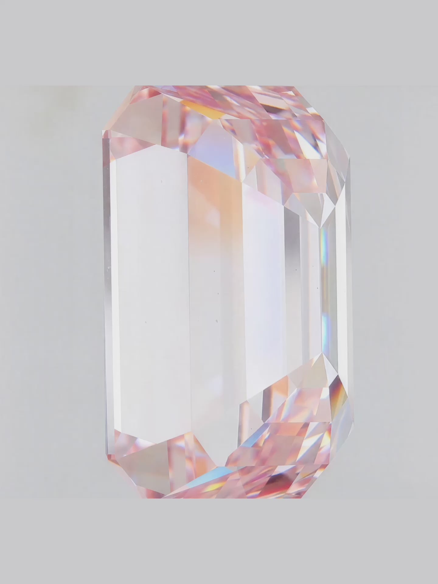 Load video: Fancy Pink Emerald Cut Solitaire Lab Grown Diamond Engagement Ring