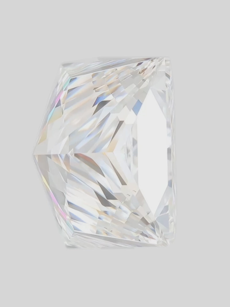 Rotating video of a colorless princess cut lab-grown diamond showing its sparkle — Bow Tie Lab Diamonds