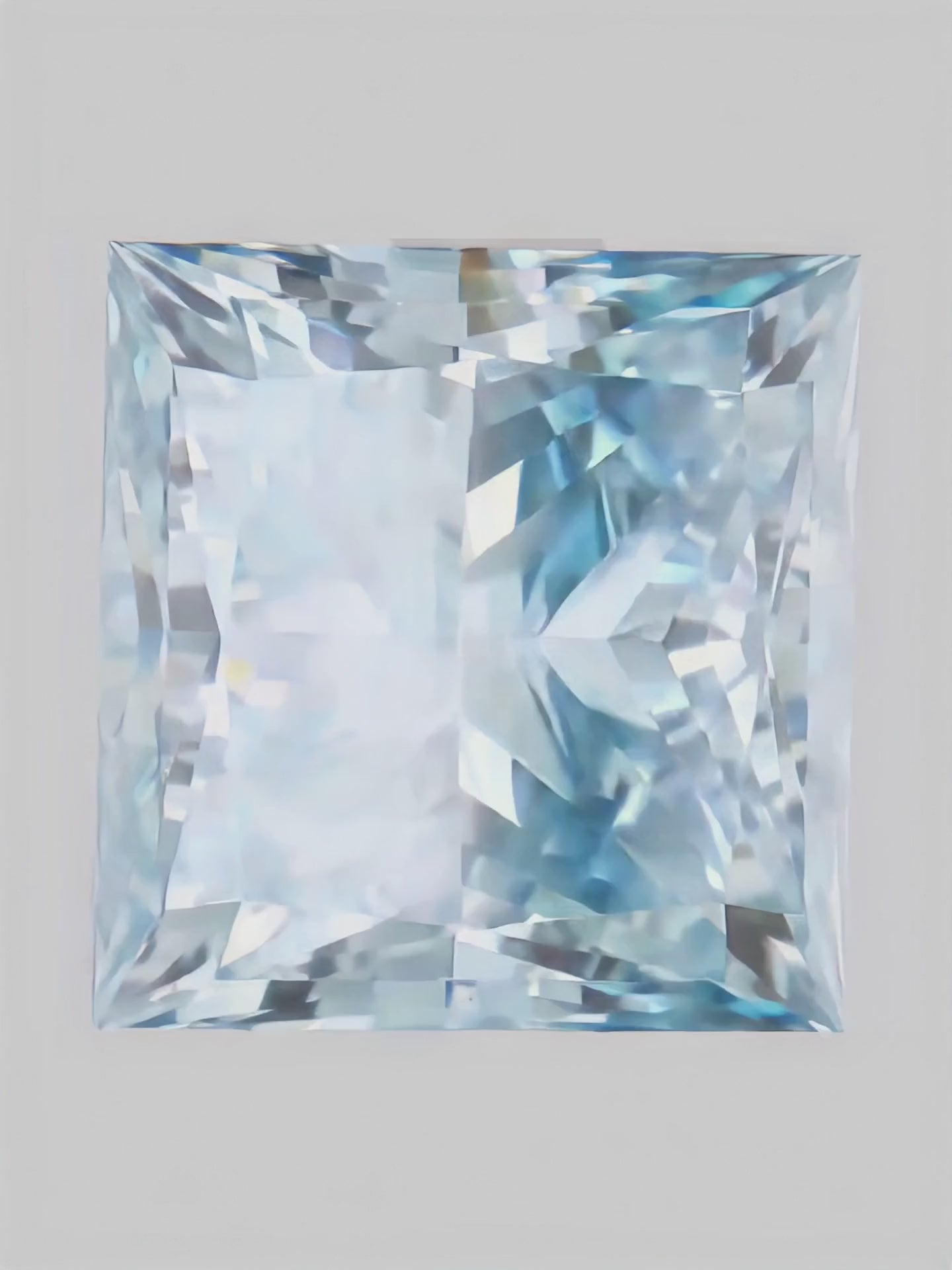 Load video: Fancy Blue Princess Cut Lab Grown Diamond Stud Earrings