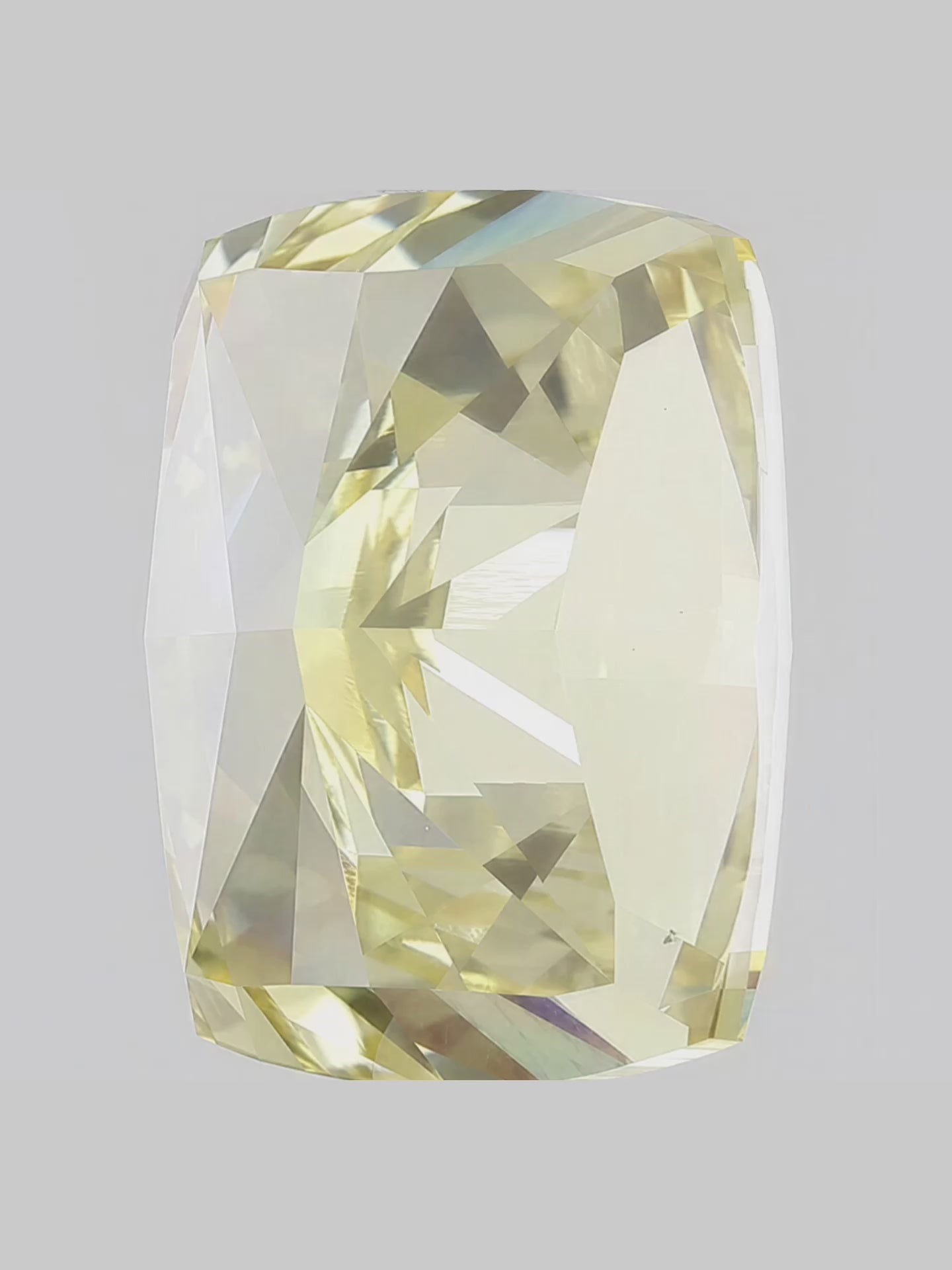 Load video: Fancy Yellow Cushion Cut Solitaire Lab Grown Diamond Engagement Ring