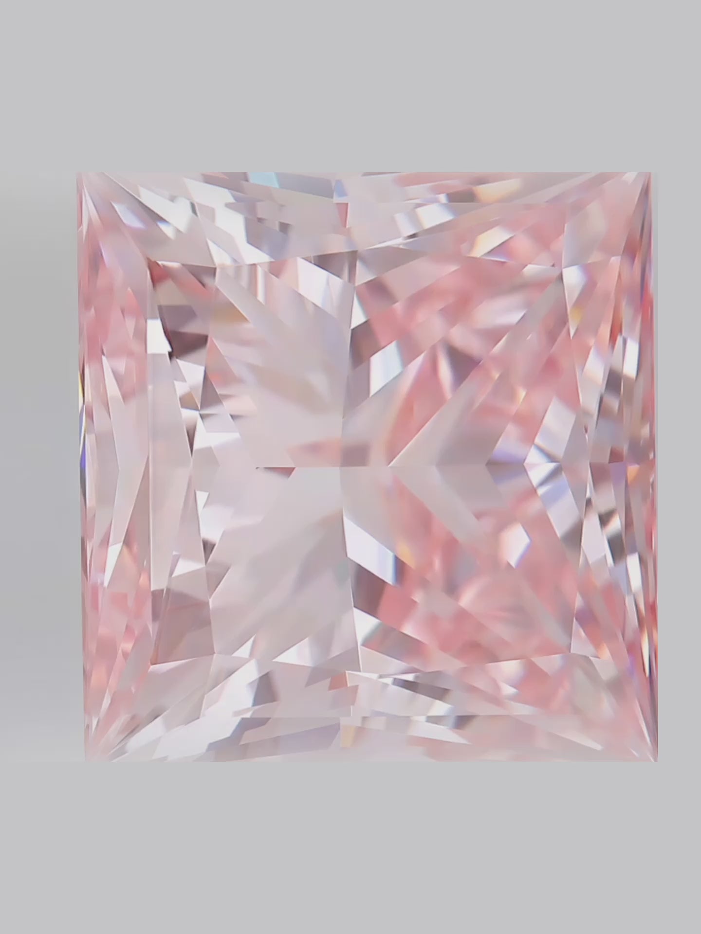 Load video: Fancy Pink Princess Cut Solitaire Lab Grown Diamond Engagement Ring