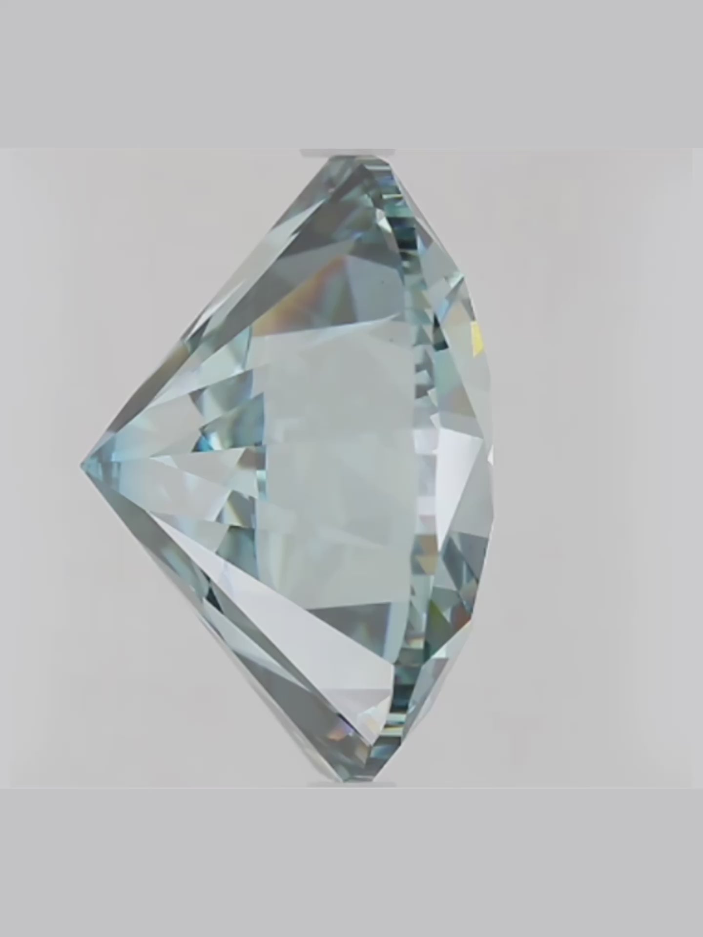 Load video: 3.60 ctw Fancy Blue Cross Round Lab Grown Diamond Pendant Necklace
