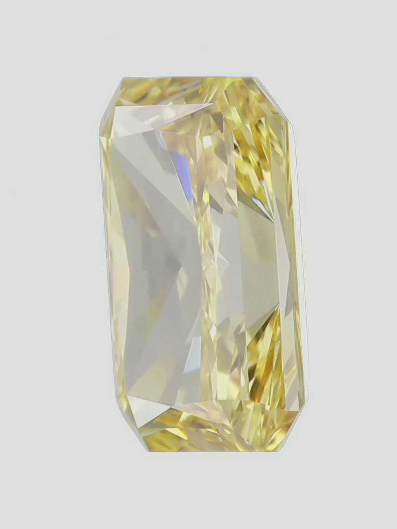 Rotating video of a fancy yellow radiant cut lab-grown diamond showing its sparkle — Bow Tie Lab Diamonds