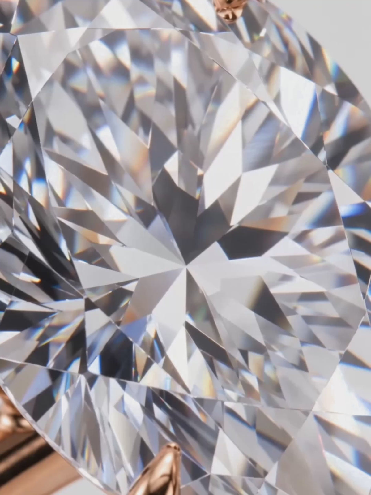 Load video: Video of the Oval Cut Solitaire Lab-Grown Diamond Engagement Ring, showing sparkle and movement — Bow Tie Lab Diamonds