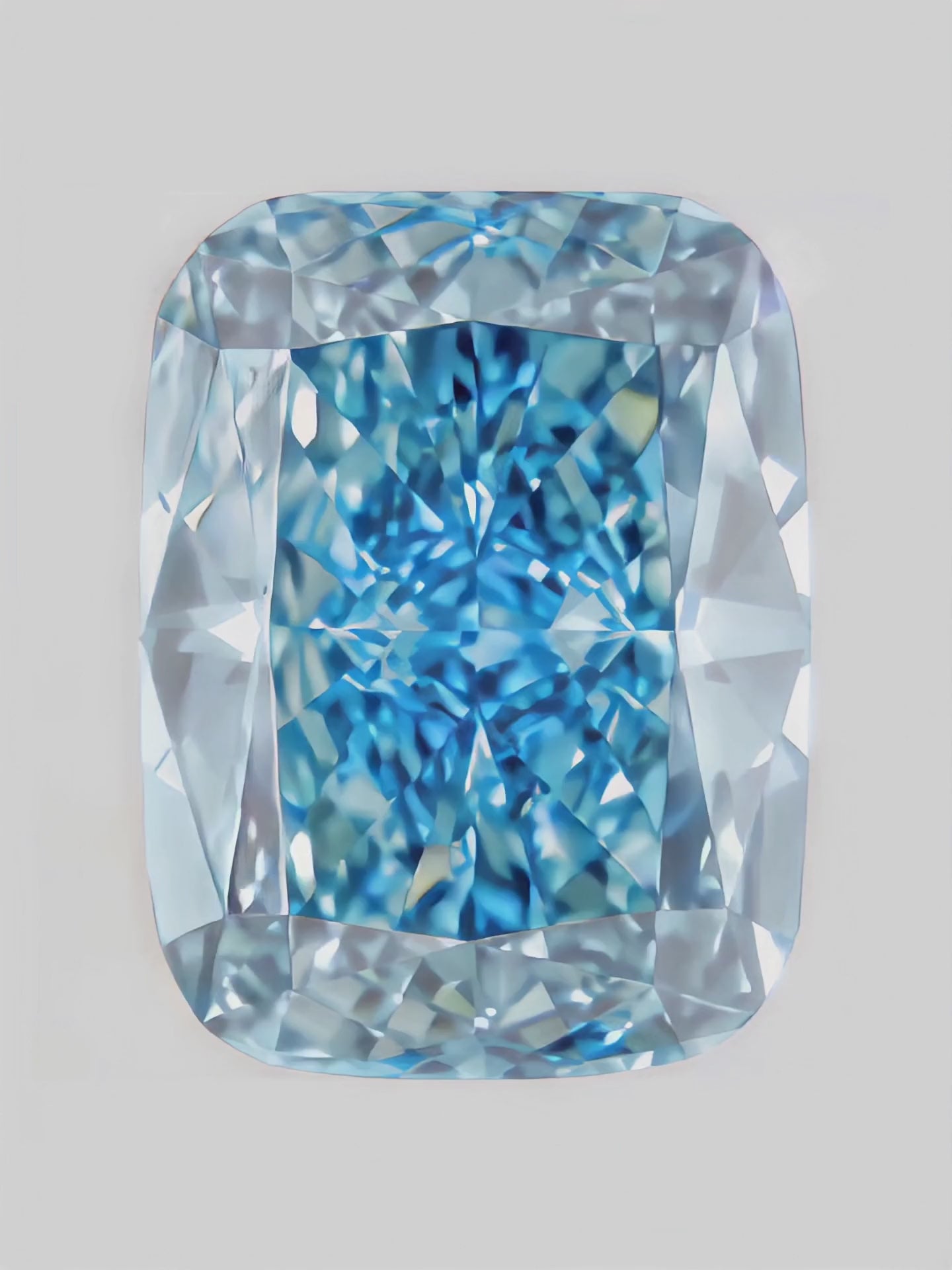 Load video: Fancy Blue Cushion Cut Solitaire Lab Grown Diamond Engagement Ring
