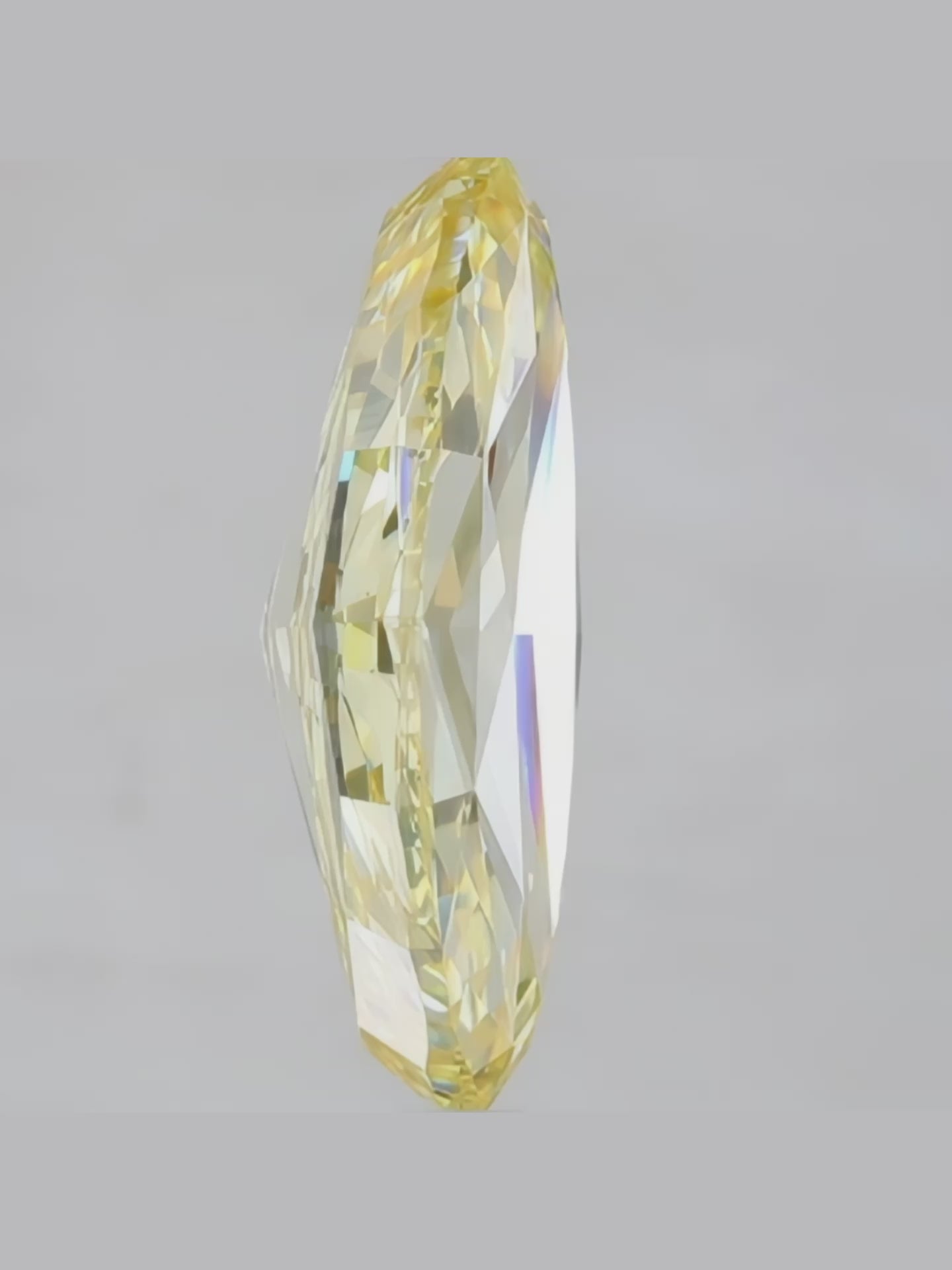 Load video: Fancy Yellow Marquise Cut Solitaire Lab Grown Diamond Engagement Ring