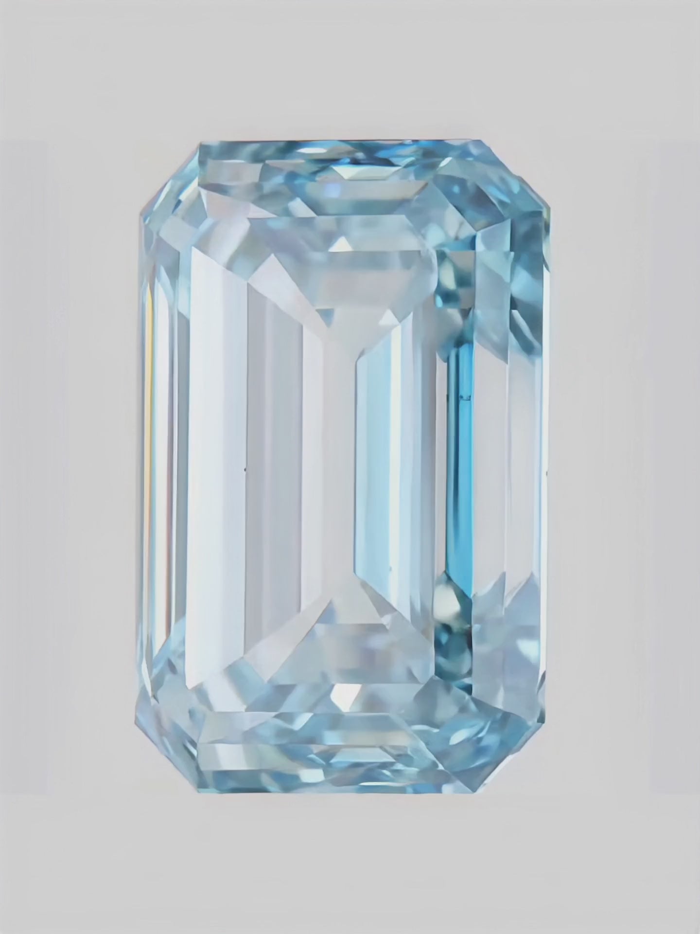 Load video: Fancy Blue Emerald Cut Solitaire Lab Grown Diamond Engagement Ring