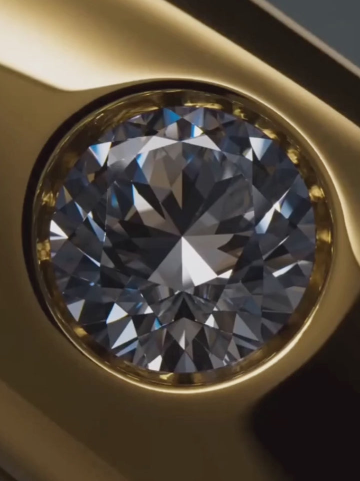 Video of the 0.50 ctw Round Flush Set Lab-Grown Diamond Band, showing sparkle and movement — Bow Tie Lab Diamonds