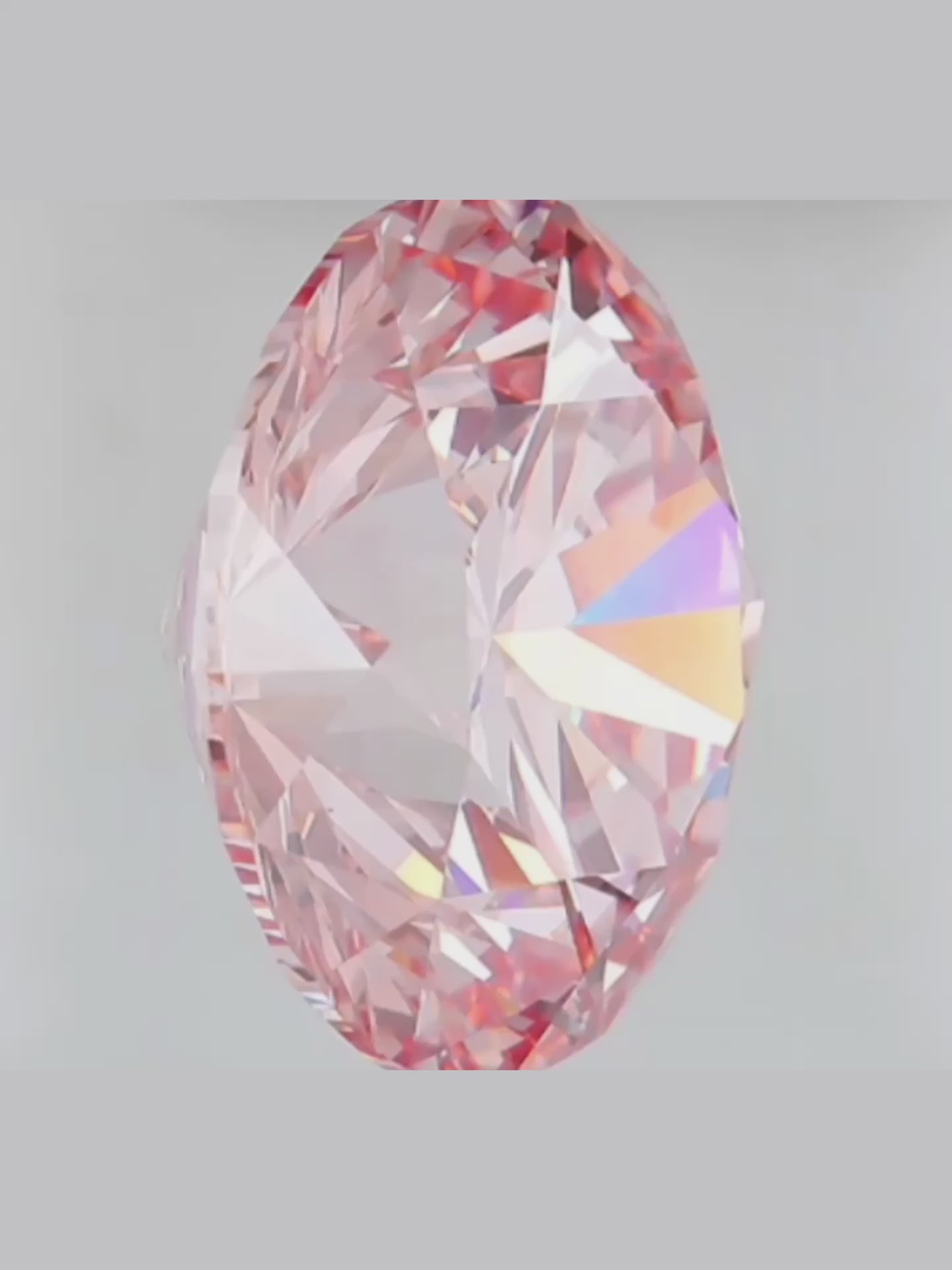 Load video: Fancy Pink Round Cut 4-Prong Solitaire Lab Grown Diamond Engagement Ring